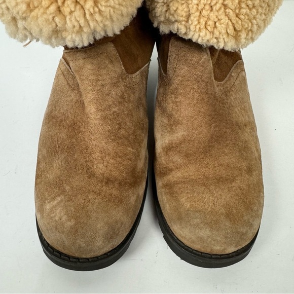 Ugg Chestnut Belleuve Suede Sheepskin Convertible Short & Tall Winter Boots - Picture 5 of 9
